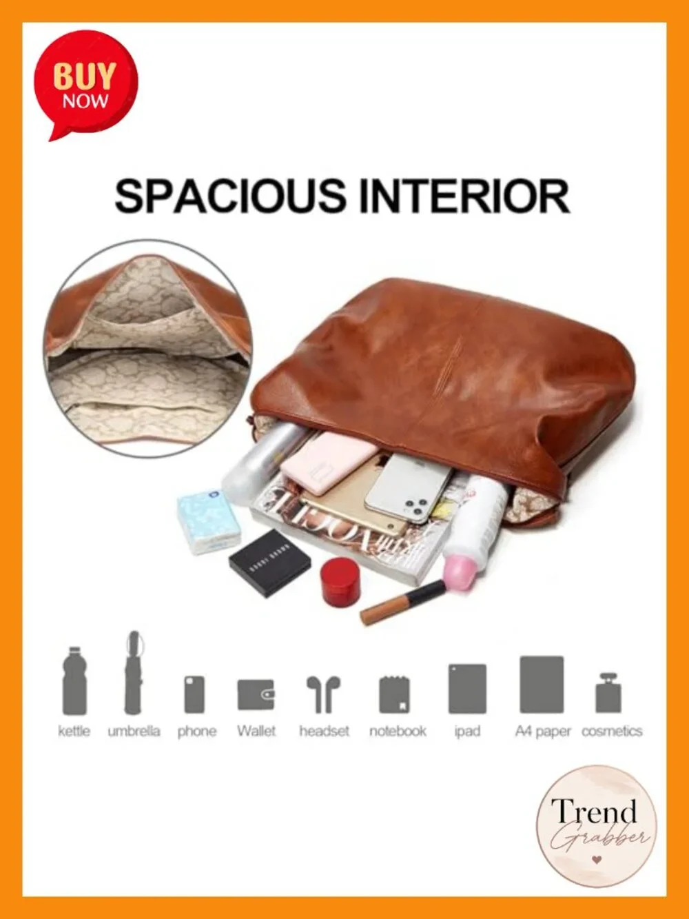 3-Piece PU Leather Handbag Set Crossbody & Wristlet Large Hobo Work Travel